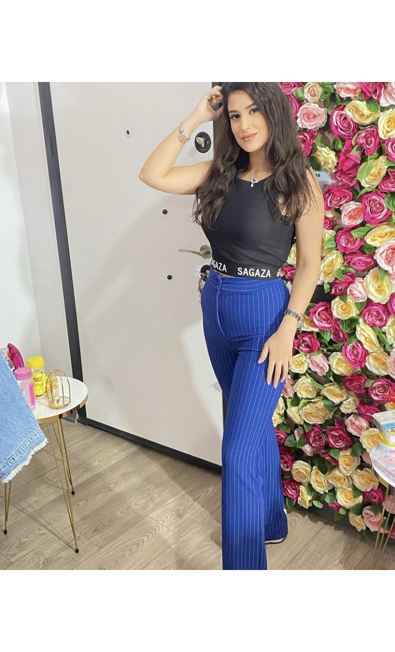 Çizgi Desen Pantolon 