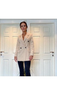 İki Düğme Krem Blazer