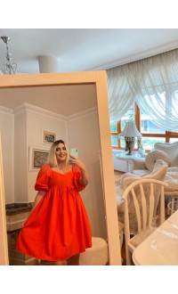 Narçiçeği Sırtı Gipeli Elbise